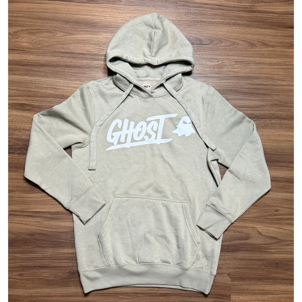 Ghost Lifestyle Sportiqe Mens Tan Pullover Hoodie Sweatshirt Logo Graphic Sz S